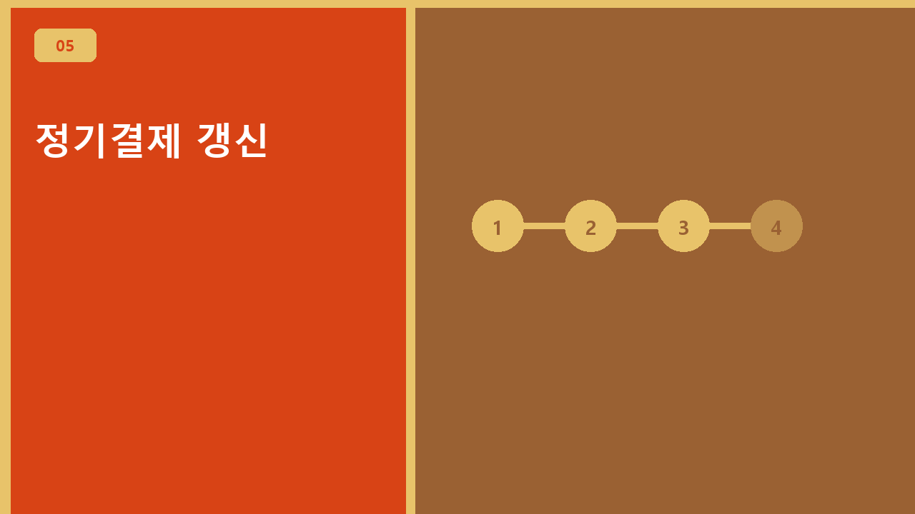 정기결제 갱신